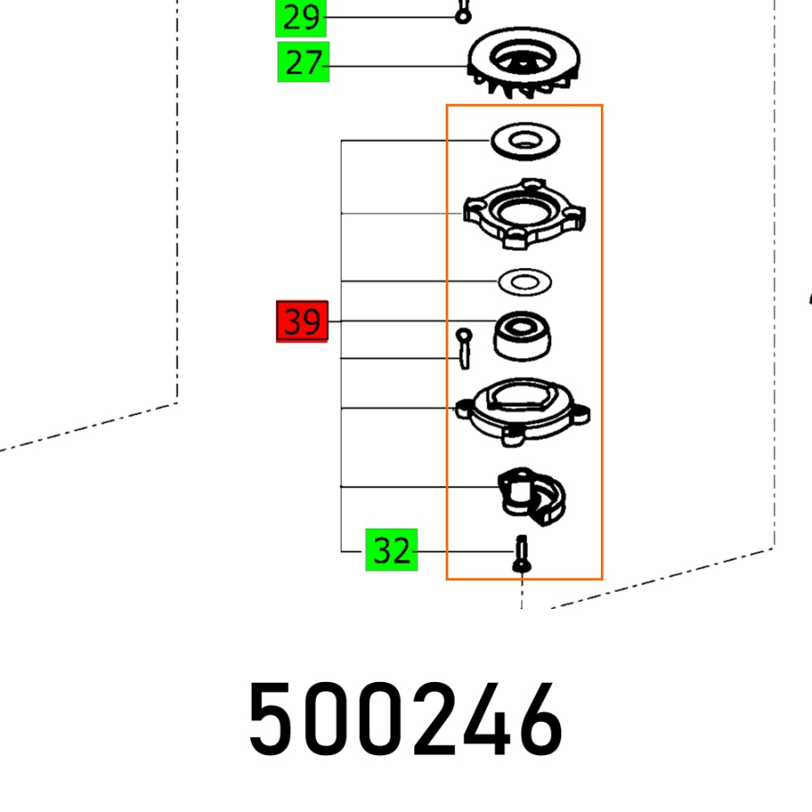 (image for) Bearing Flange Rts 400 Et-bg