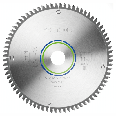 (image for) Festool Saw Blade HW 230x2.5x30 TF76 Aluminium & Plastics for HK 85