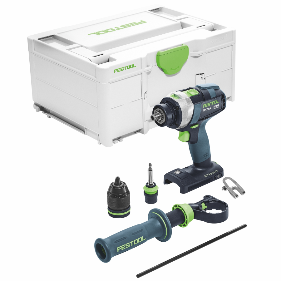 (image for) Festool TPC 18/4 I-Basic QUADRIVE Cordless Percussion Drill 18V