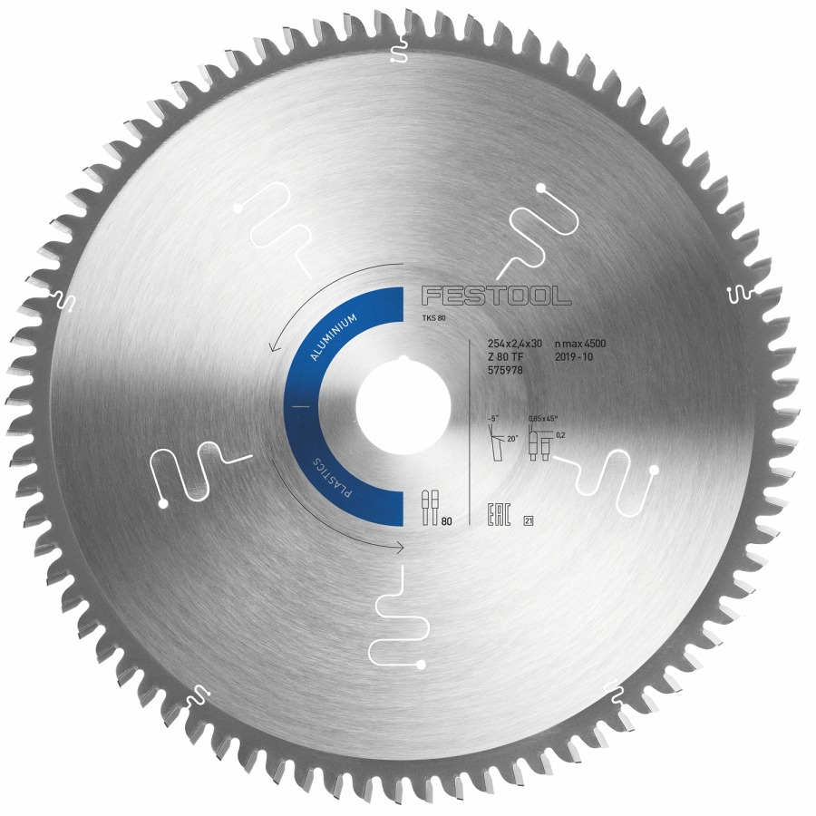 (image for) Festool HW 254x2,4x30 TF80 A Aluminium/Plastics Circular Saw Blade 254mm x 30mm 80T