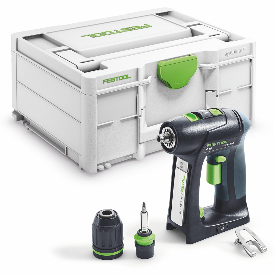 (image for) Festool C 18-Basic 18V Cordless Drill in Systainer with C-shape handle