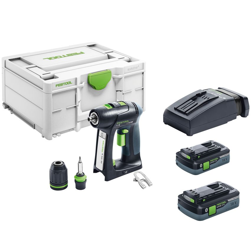 (image for) Festool C 18 HPC 4,0 I-Plus Cordless Drill in Systainer