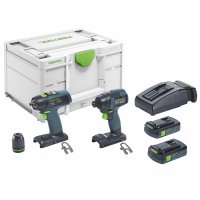 Festool TID 18 C 3,1-Set T18 Cordless Impact Driver and Drill Set 18V 2 x 3.1Ah (image for) Festool TID 18 C 3,1-Set T18 Cordless Impact Driver and Drill Set 18V 2 x 3.1Ah