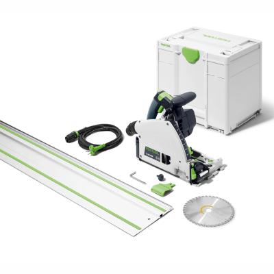 (image for) Festool TS 60 KEBQ-Plus-FS Plunge-Cut Saw with Guide Rail in Systainer³
