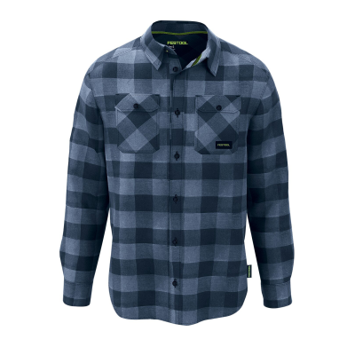 (image for) Festool CKSH-FT1-L Flannel Shirt Dark Blue Check Size Large