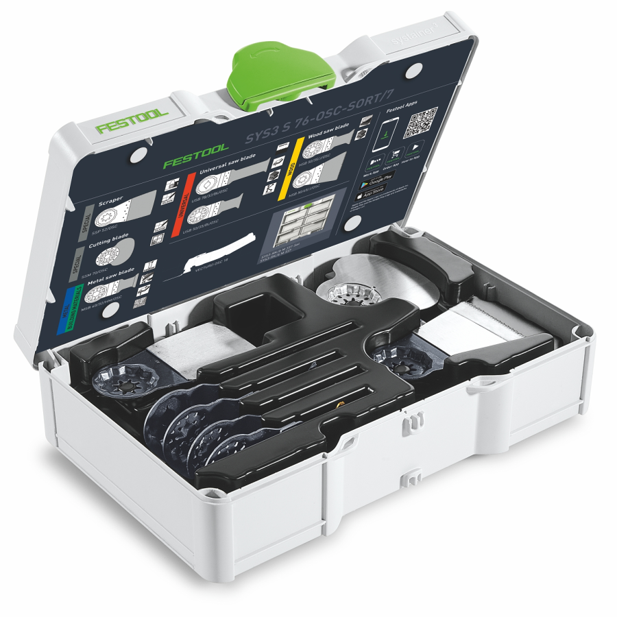 (image for) Festool SYS3 S 76-OSC-SORT/7 Oscillator Saw Blade Set in Systainer³