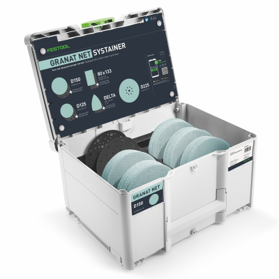 (image for) Festool D150 GR NET SYS Granat Net Abrasives Systainer³ Set (102 Pc)