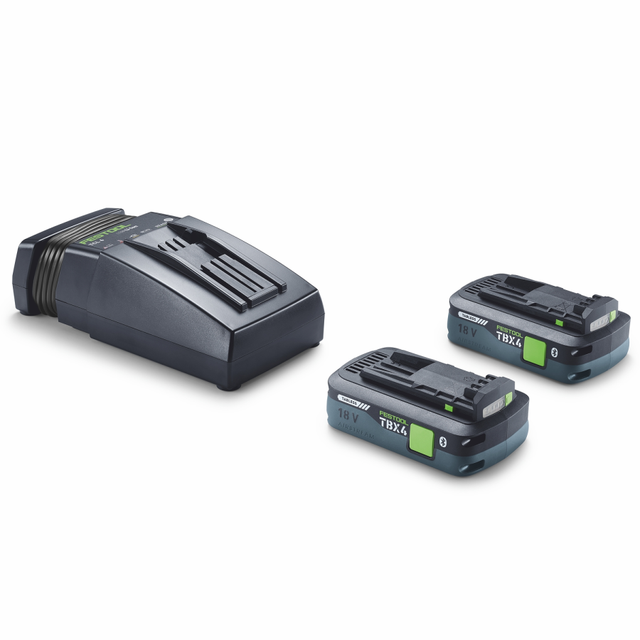 (image for) Festool 18V 2xTBX4/TCL6 Energy Set with 2 x 4.0Ah Tabless Batteries