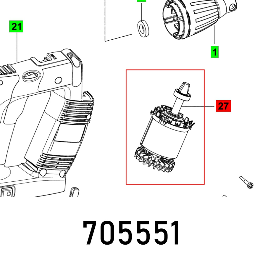 (image for) Motor Dwc 18-4500 Et-bg
