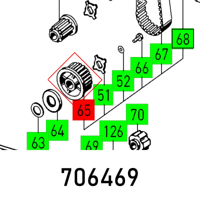(image for) Toothed Belt Pu 27 Teeth 5 Mr