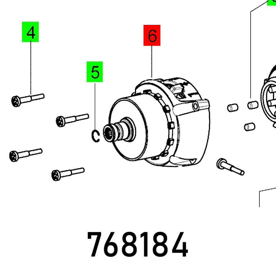 (image for) Gear Housing Pdc 18-4 Komplett