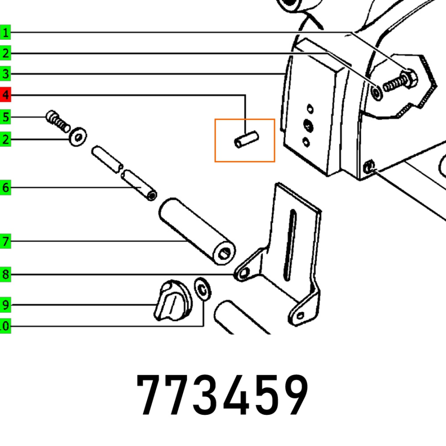 (image for) Pin Countersunk Din 1472-6x10-st