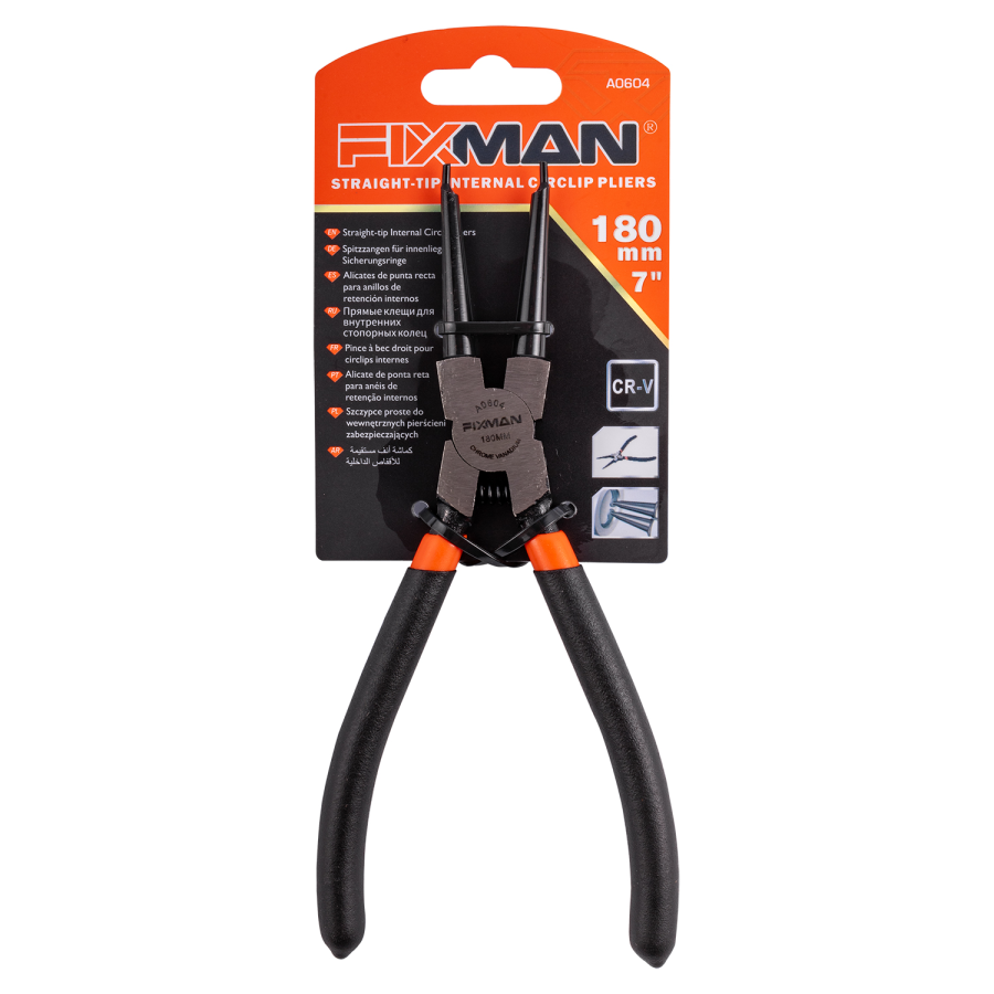 (image for) Fixman Straight Internal Circlip Pliers 7'/175mm