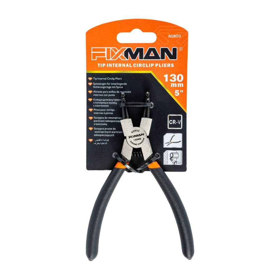 (image for) Fixman Internal Circlip Pliers 6'/145mm X 90 Deg