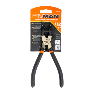 (image for) Fixman Internal Circlip Pliers 7'/180mm X 90 Deg