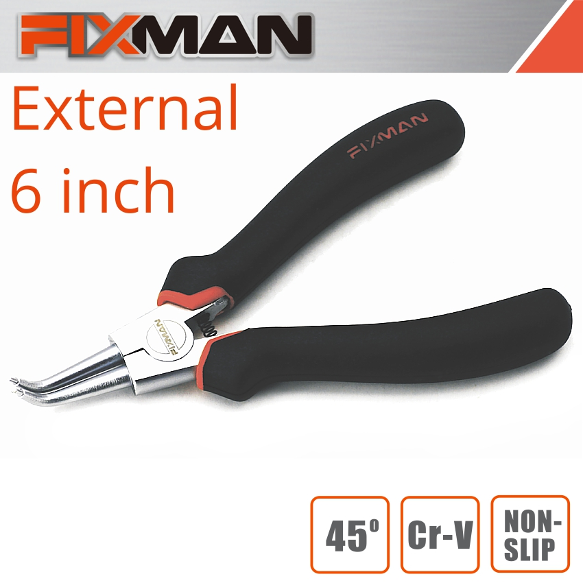 (image for) Fixman External Circlip Pliers 6'/145mm X 45 Deg