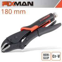 Fixman Curved Jaw Lock Grip Pliers 7'/180mm (image for) Fixman Curved Jaw Lock Grip Pliers 7'/180mm
