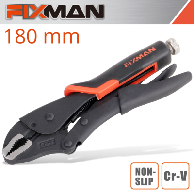 (image for) Fixman Curved Jaw Lock Grip Pliers 7'/180mm