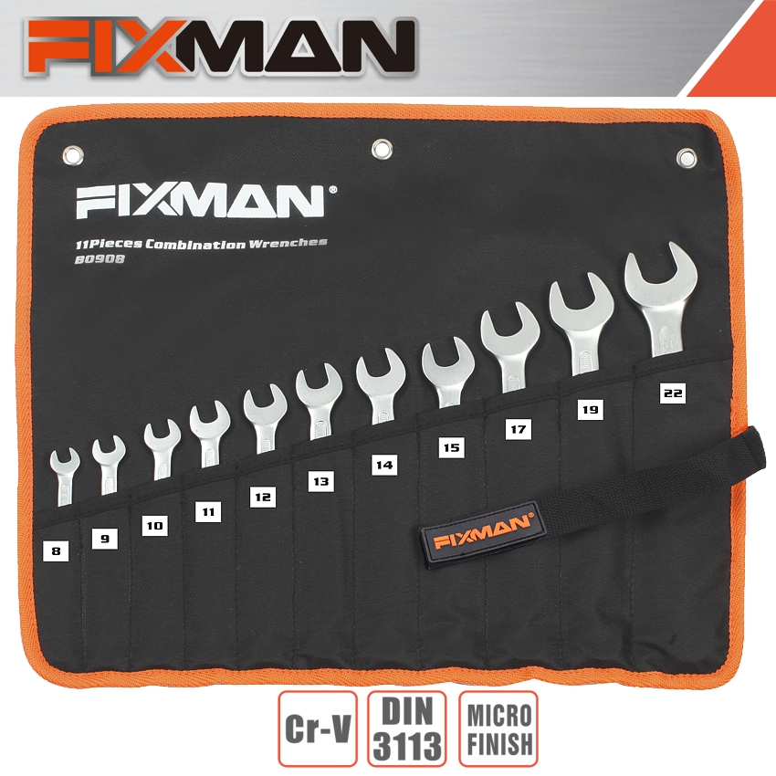 (image for) Fixman 11pcs Combination Spanner Set 8-9-10-11-12-13-14-15-17-19-22