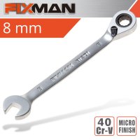 (image for) Fixman Reversible Combination Ratcheting Wrench 8mm