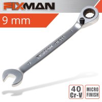 (image for) Fixman Reversible Combination Ratcheting Wrench 9mm