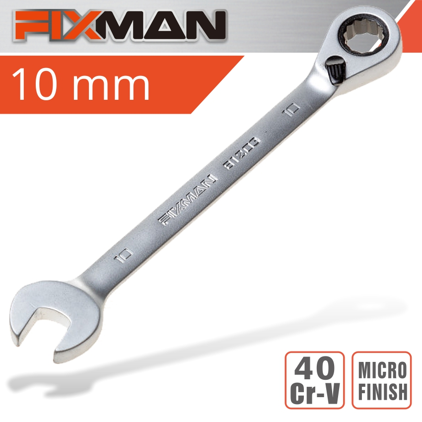 (image for) Fixman Reversible Combination Ratcheting Wrench 10mm