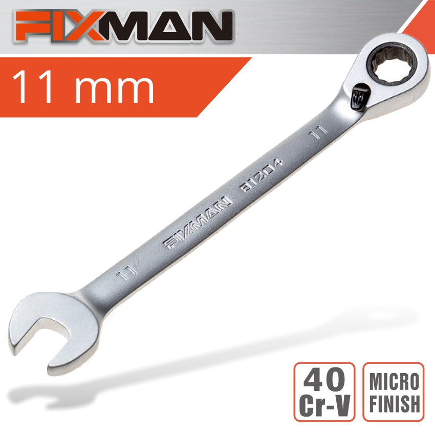 (image for) Fixman Reversible Combination Ratcheting Wrench 11mm