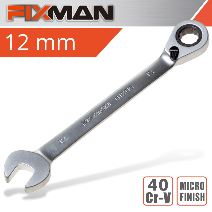 (image for) Fixman Reversible Combination Ratcheting Wrench 12mm