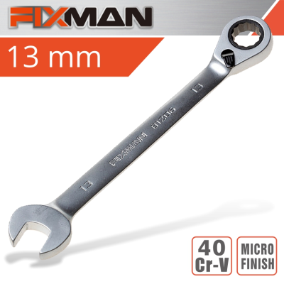 (image for) Fixman Reversible Combination Ratcheting Wrench 13mm