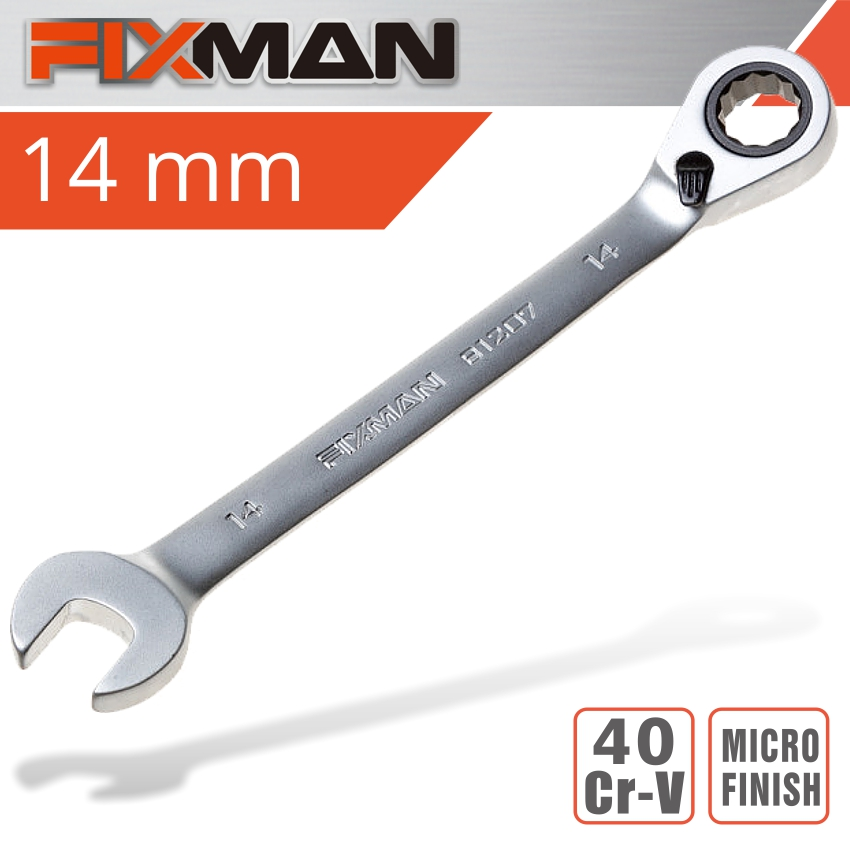 (image for) Fixman Reversible Combination Ratcheting Wrench 14mm