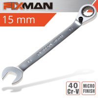 (image for) Fixman Reversible Combination Ratcheting Wrench 15mm