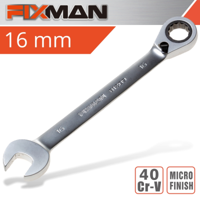 (image for) Fixman Reversible Combination Ratcheting Wrench 16mm