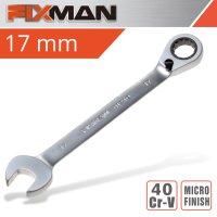 (image for) Fixman Reversible Combination Ratcheting Wrench 17mm