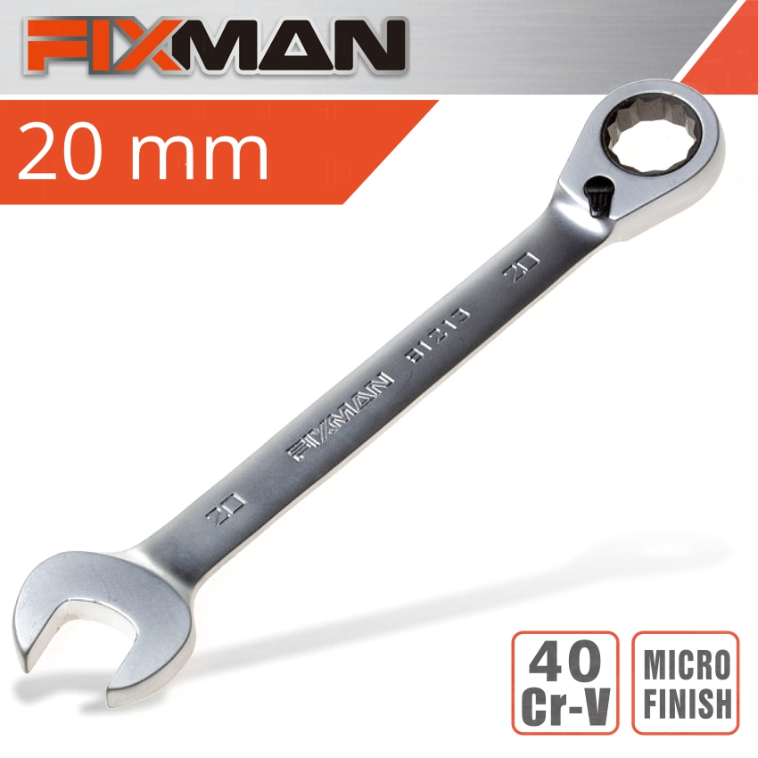 (image for) Fixman Reversible Combination Ratcheting Wrench 20mm
