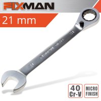 (image for) Fixman Reversible Combination Ratcheting Wrench 21mm