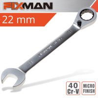 (image for) Fixman Reversible Ratcheting Combination Wrench 22mm 72-Tooth
