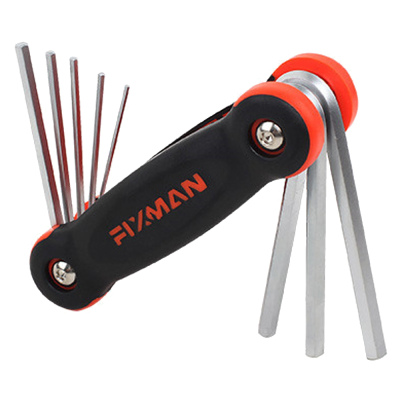 (image for) Fixman Hex Key Wrench Set 9pce (h5/64-h3/32-h1/8-h9/64-h5/32-h3/16-h7/