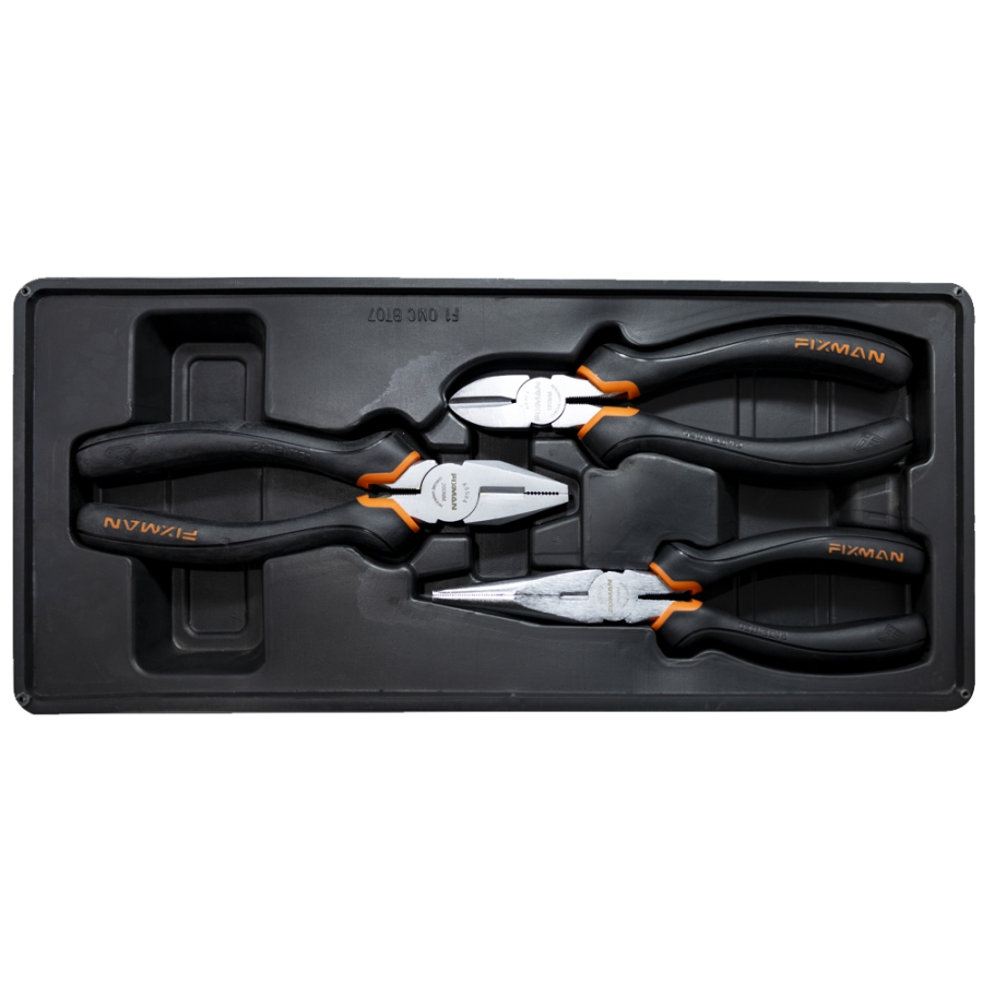 (image for) Fixman 3-pc Pliers Set (combination 8'ncutting 7.5' Long Nose 8')