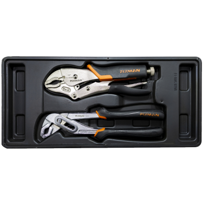 (image for) Fixman Tray 2 Piece Plier Set Groove Joint Pliers 10' And Lock Grip Pl