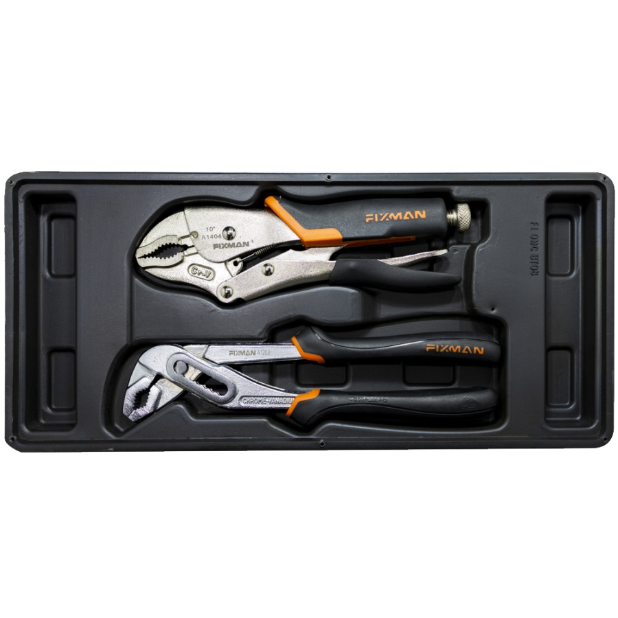 (image for) Fixman Tray 2 Piece Plier Set Groove Joint Pliers 10' And Lock Grip Pl