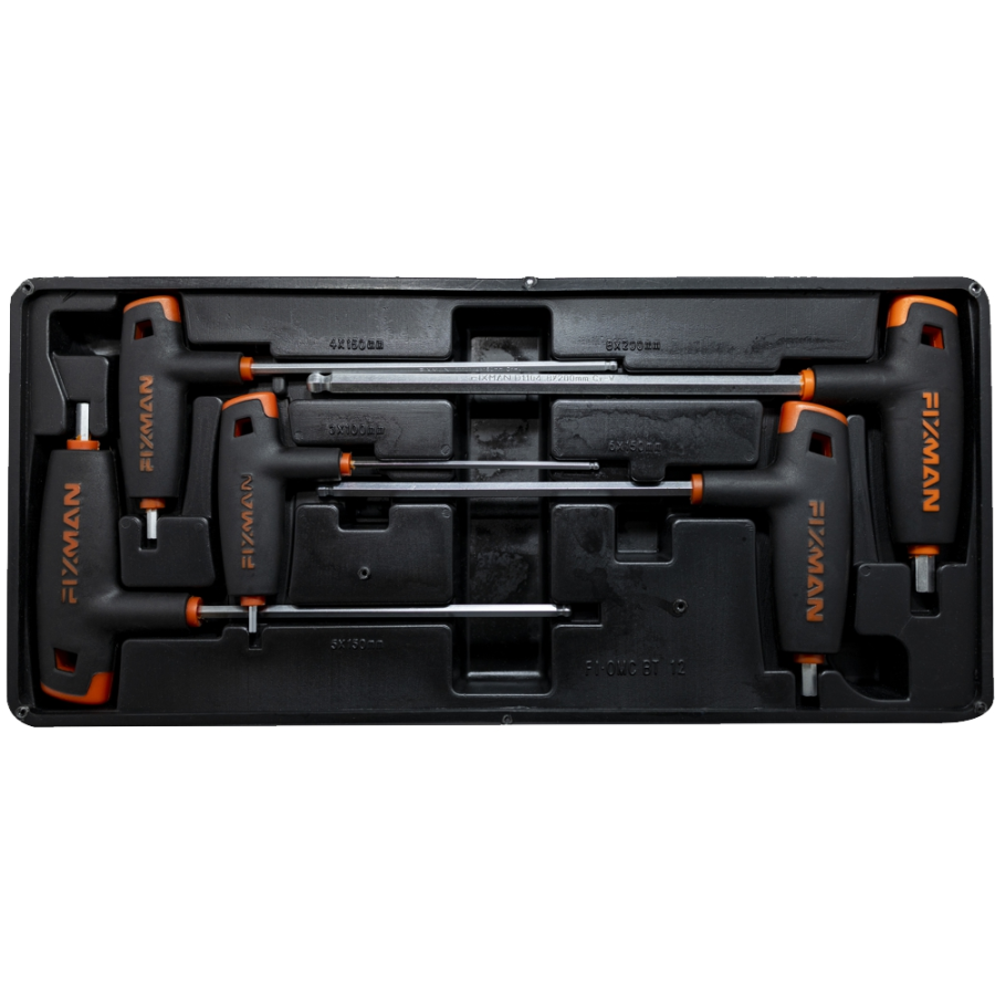 (image for) Fixman 5-pc L-handle Hex Keys W-ball Head 3-4-5-6-8mm