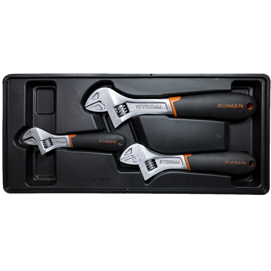 (image for) Fixman Tray 3 Piece Adjustable Wrench 6'8'10'