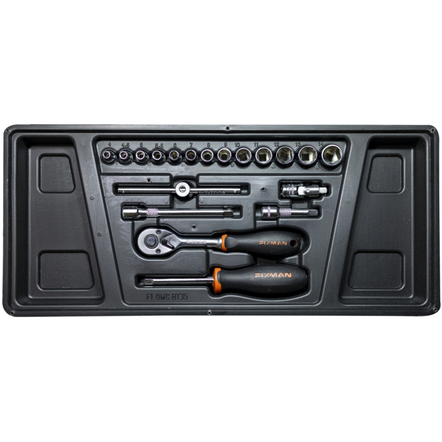 (image for) Fixman Tray 19 Piece 1/4' Drive Sockets And Accessories