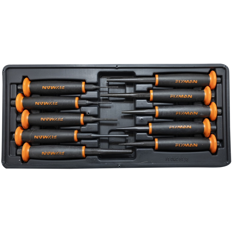 (image for) Fixman 10-pc Punches Pin 2-3-4-5 Punch 2-3-4-5-6 Center Punch 8mm