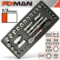 (image for) Fixman 31-pc 3/8'dr.sockets & Accessories