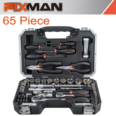 (image for) Fixman 65 Piece 1/4' & 1/2' Drive Socket Tool Set