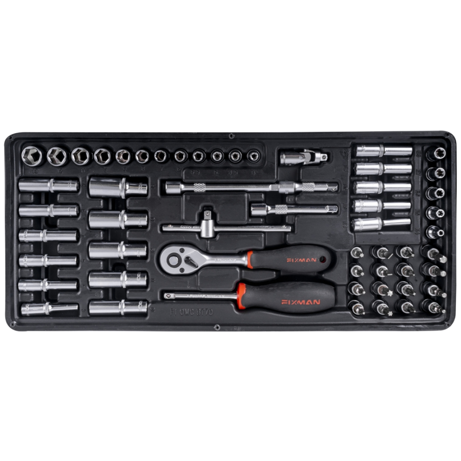 (image for) Fixman Tray 56 Piece 1/4' Drive Sockets And Accessories