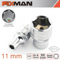 (image for) Fixman 1/4' Drive Hex Socket 11mm