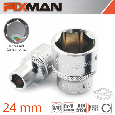 (image for) Fixman 3/8' Drive Hex Socket 24mm