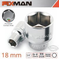 (image for) Fixman 1/2' Drive Hex Socket 18mm X 24.8mm